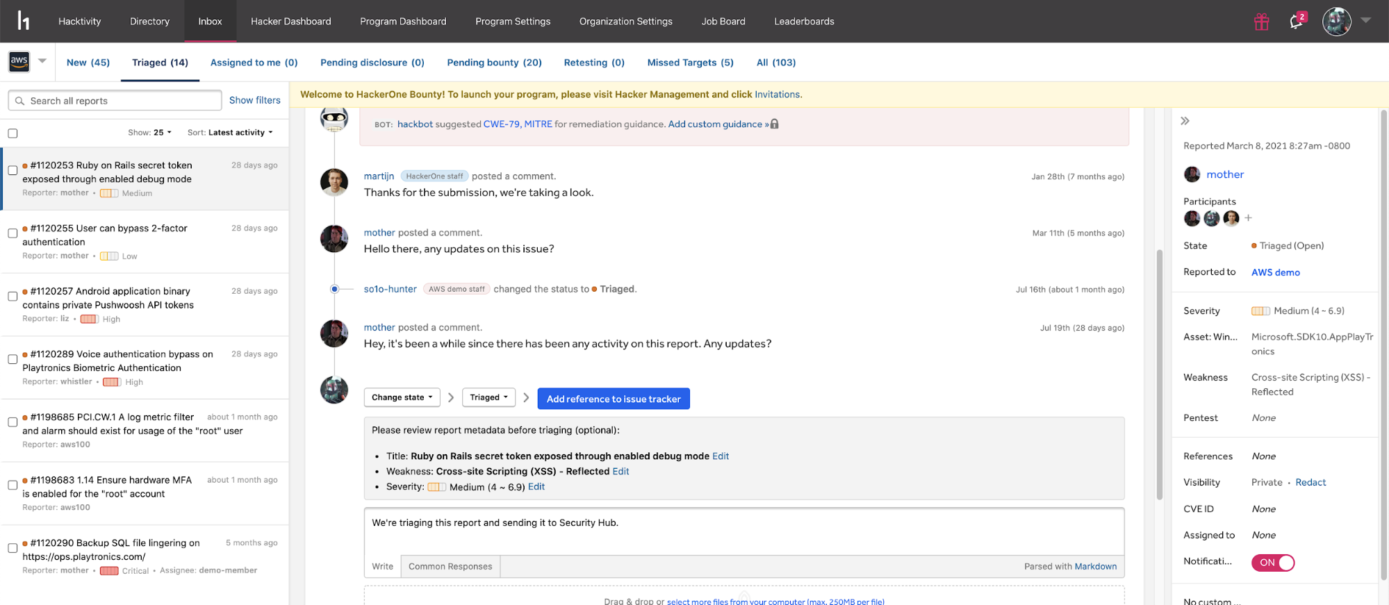 How a New HackerOne Integration with AWS Security Hub Accelerates